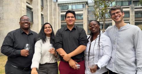 The Medhesion team, including Wolfson students, smiling after their StEP Ignite 2025 win